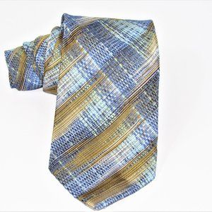 Men's Liebert Blue, Gold, and Bronze Silk Necktie
